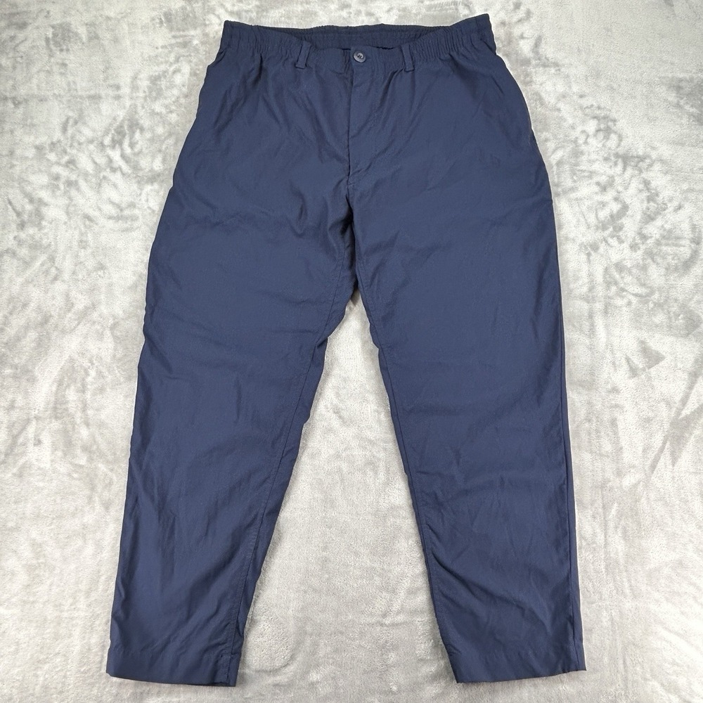 Nike Dri-Fit Men's Golf‎ Chino Pants Navy Blue XL 35x26 Crop Nylon Performance